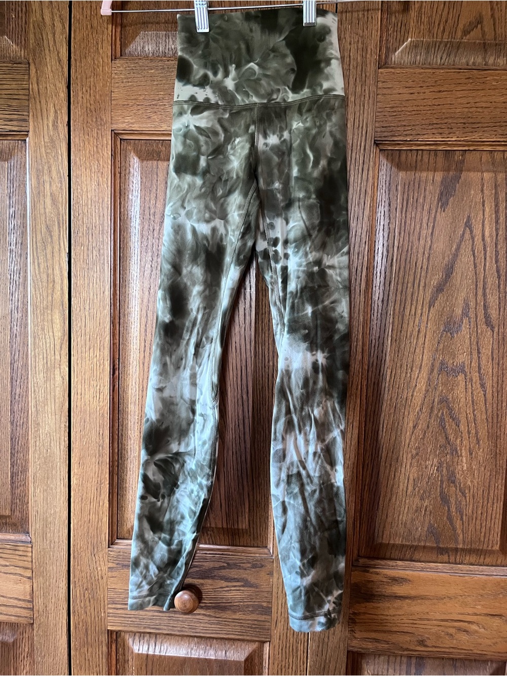 Lululemon Tie-Dye High-Waist Leggings - Olive Green
